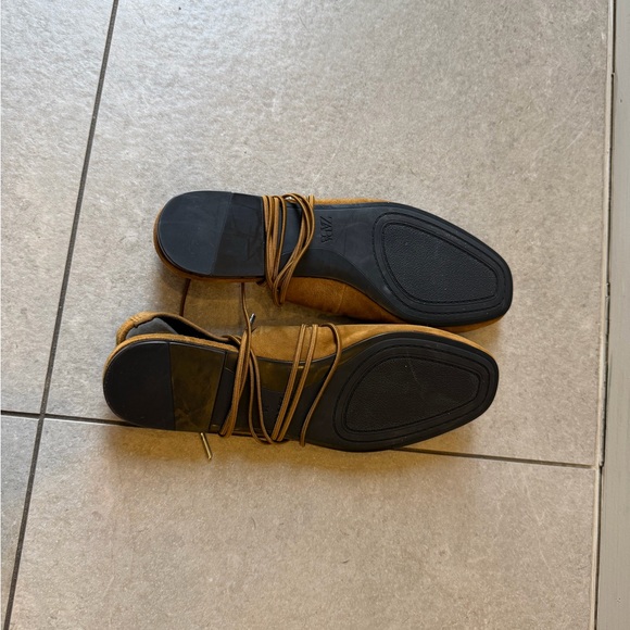 Women’s Zara Tie Up Flats - Picture 2 of 3